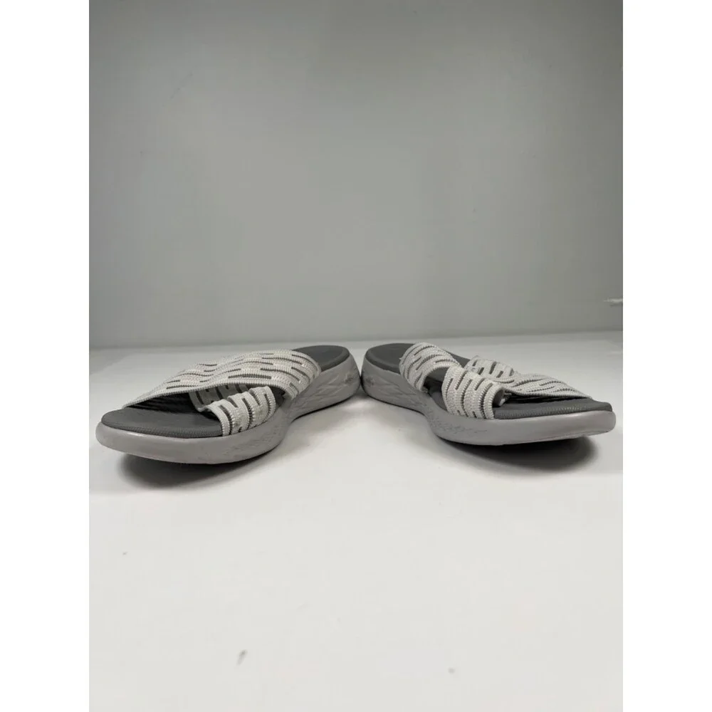 Skechers Women's Gray On The Go 600 Sunrise Slide Sandals - 7